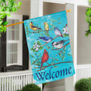 Multi Birds Suede House Flag