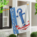 Patriotic Anchor Suede House Flag