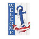 Patriotic Anchor Suede House Flag