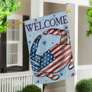 Patriotic Crab Suede House Flag
