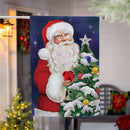 Traditional Santa Suede House Flag