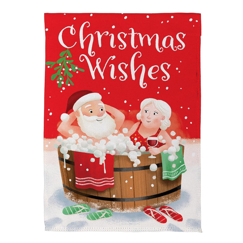 Christmas Wishes Suede House Flag