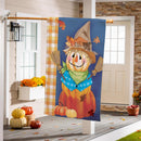 Scarecrow Pumpkin Stack Suede House Flag