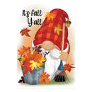 Raking Gnome Suede House Flag