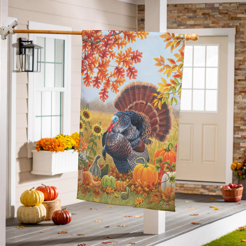 Harvest Garden Suede House Flag