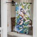 Winter Chickadee Friends Suede House Flag