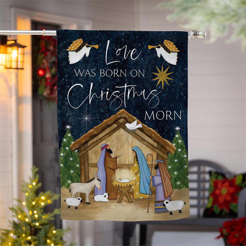 Love Was Born Suede House Flag