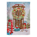 Christmas Sled Suede House Flag