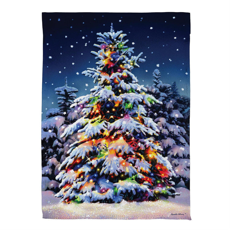 Vivid Christmas Tree Suede House Flag