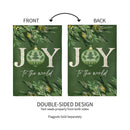 Greenery Joy To The World Suede House Flag