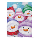 Snowman Family Suede House Flag