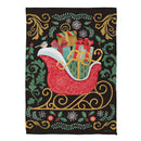 Nutcracker & Sleigh Suede House Flag