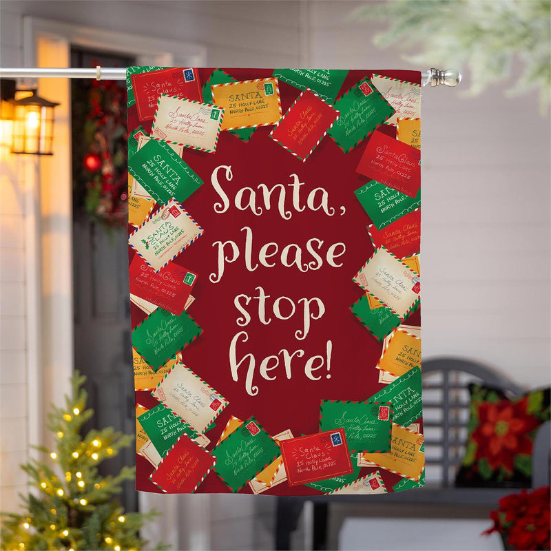Letters To Santa Suede House Flag