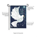 Peace on Earth Dove Burlap Garden Flag