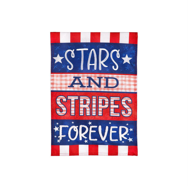 Stars and Stripes Forever Burlap Garden Flag