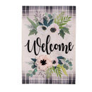 Beautiful Floral Welcome Burlap Garden Flag