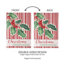 Christmas Greetings Burlap Garden Flag