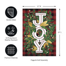 Holiday Joy Burlap Garden Flag