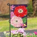 Blooming Gerbera Burlap Garden Flag