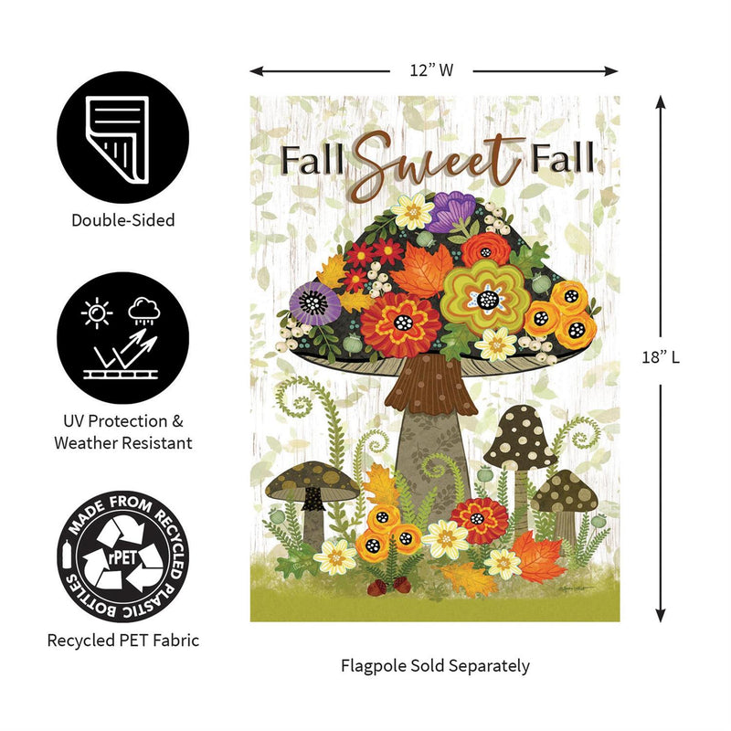 Fall Sweet Fall Burlap Garden Flag