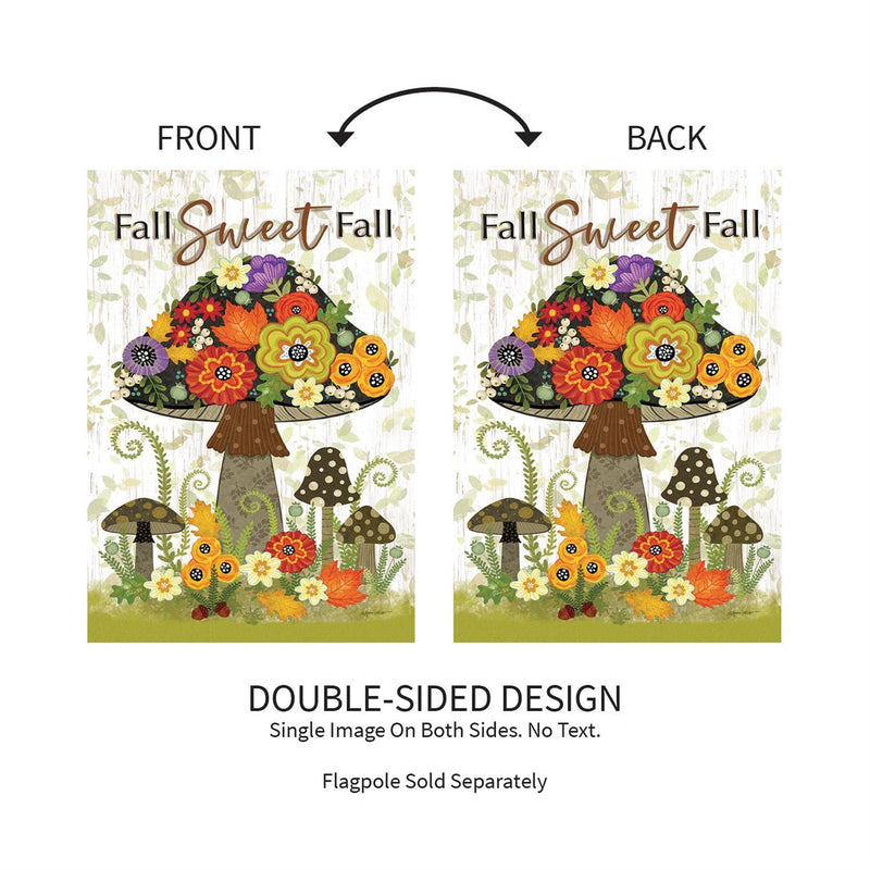 Fall Sweet Fall Burlap Garden Flag