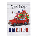 Vintage Truck America Burlap Garden Flag