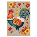 Harvest Rooster Burlap Garden Flag