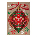 Vivid Christmas Ornament Burlap Garden Flag