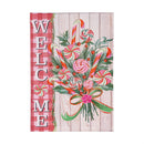 Peppermint Bouquet Burlap Garden House Flag