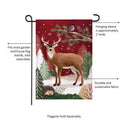Woodland Storybook Reindeer Burlap Garden Flag_x000D_