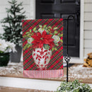 Chinoiserie Christmas Burlap Garden Flag