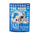 Detroit Lions Embossed Suede Garden Flag