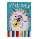 Hedgehog Pal Garden Linen Flag