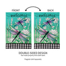 Dragonflies and Wildflowers Garden Linen Flag