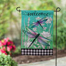 Dragonflies and Wildflowers Garden Linen Flag