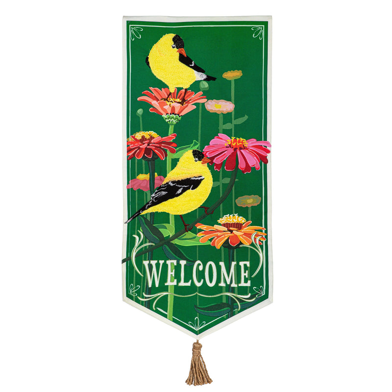 Finches and Flowers Everlasting Impression Textile Decor