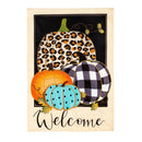 Mixed Print Pumpkins Garden Linen Flag