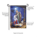 Holy Night Nativity Garden Lustre Flag