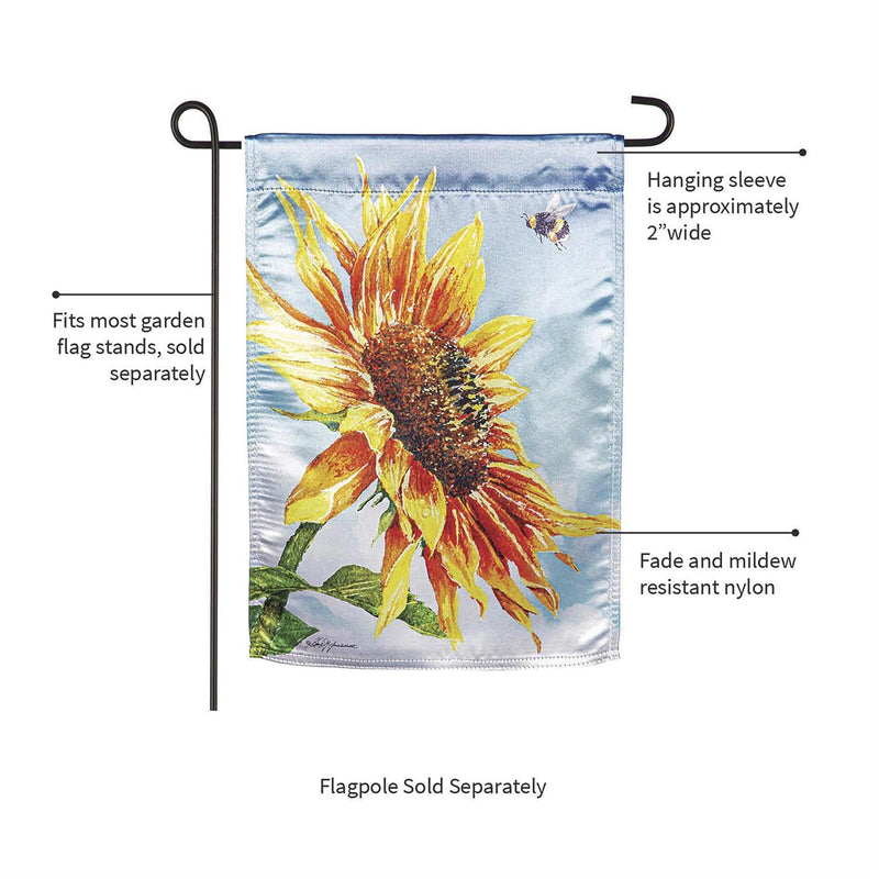 New Morning Sunflower Lustre Garden Flag
