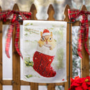 Stocking Chipmunk  Lustre Garden Flag