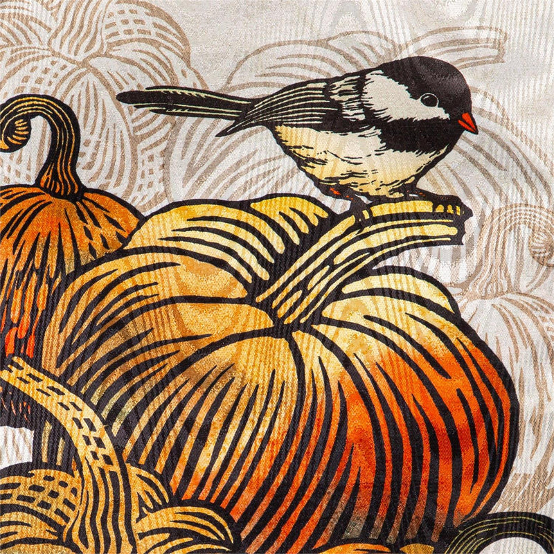 Beautiful Pumpkins Moire Garden Flag