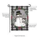 Country Snowmen Moire Garden Flag