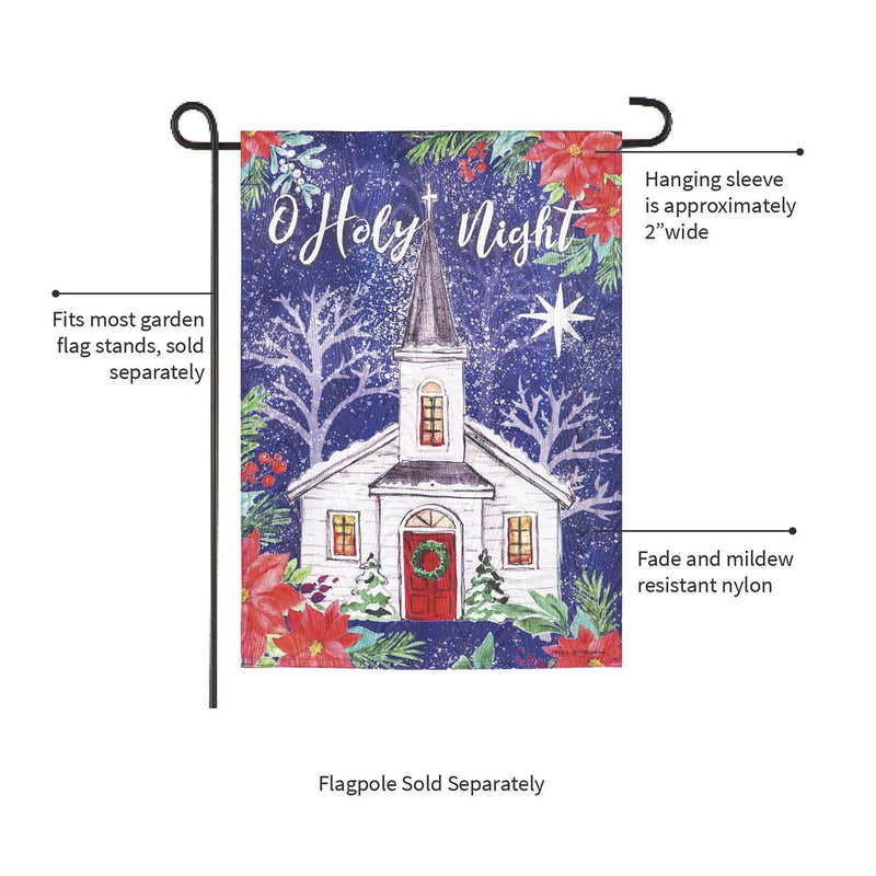 Holy Night Moire Garden Flag