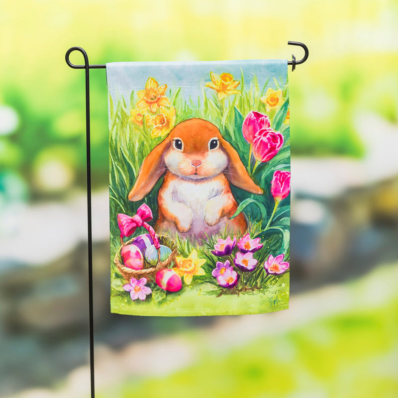 Bunny Whisker Garden Suede Flag