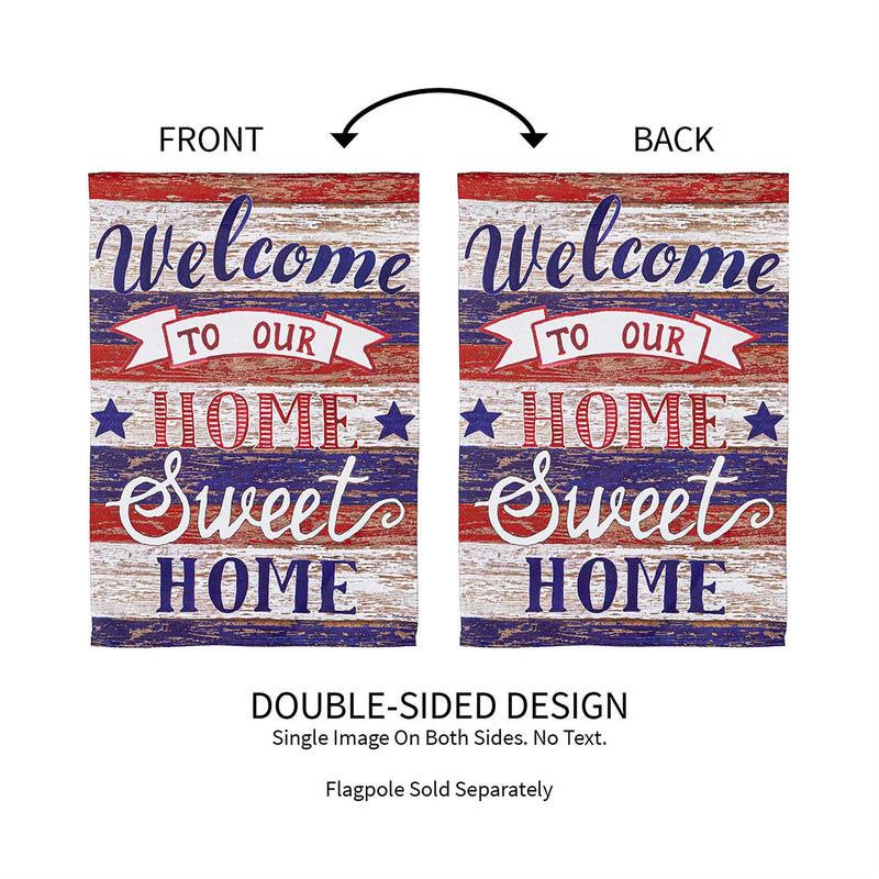 Farmhouse Home Sweet Home Garden Suede Flag