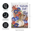 Welcome Fall Neutral Garden Suede Flag