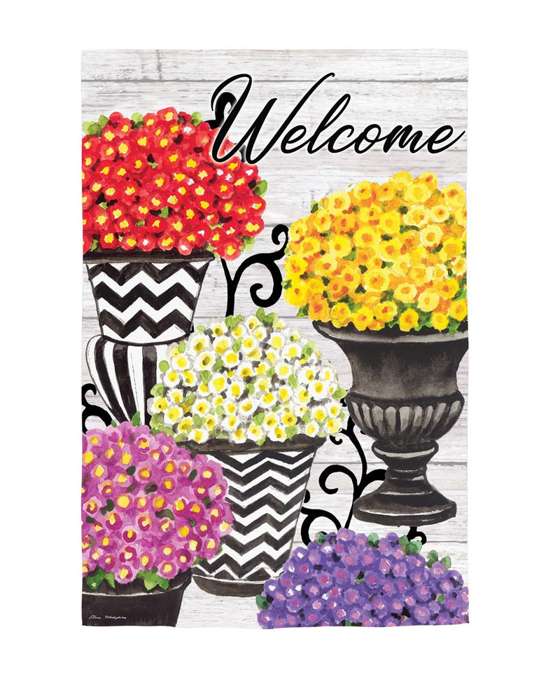 Fall Topiary Suede Garden Flag