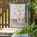 Home Spun Friends Suede Garden Flag