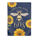 Pardon the Weeds I'm Feeding The Bee's Suede Garden Flag