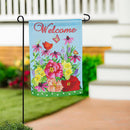 Spring Floral Suede Garden Flag